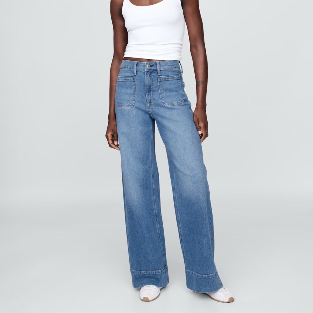 New with tags gap high rise stride jeans in medium wash